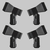 Soporte de clip para micrófono universal de 4 piezas para soporte de micrófono, compatible con adaptadores de 3/8" y 5/8