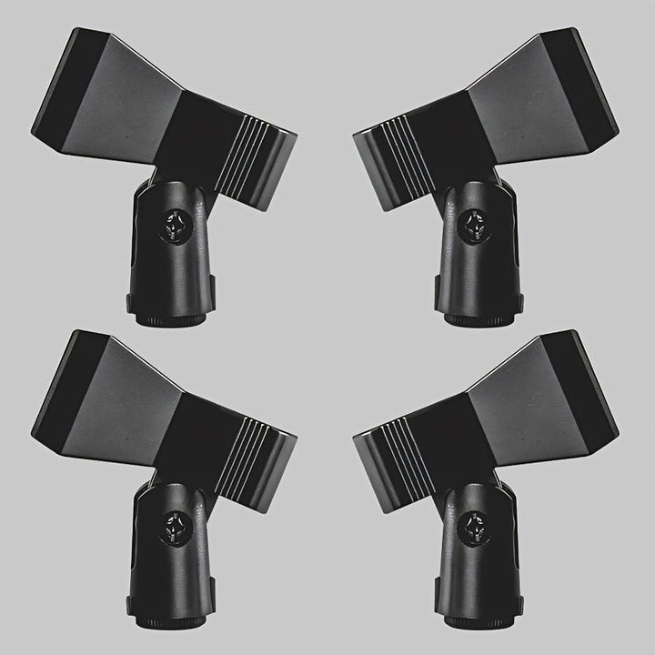 Soporte de clip para micrófono universal de 4 piezas para soporte de micrófono, compatible con adaptadores de 3/8" y 5/8