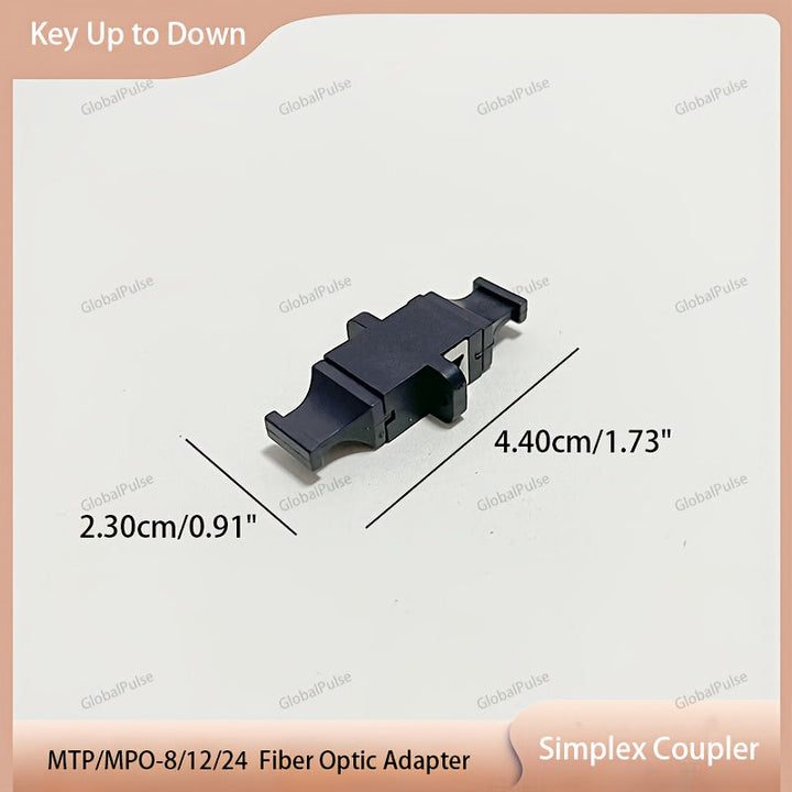 Adaptador/Copulador de Fibra Óptica MTP/MPO-8/12/24 , Conector Copulador Estándar 40G/100G con Flange, para Conectar Cables de Parche de Fibra Óptica MTP/MPO. Tecla Arriba a Abajo, Tecla Arriba a UP