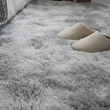 Alfombra rectangular de peluche ultra suave, antideslizante y lavable a máquina, para decoración de dormitorio, sala de estar y sala de juegos