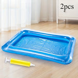 Baño de pies inflable cuadrado, recipiente de pies portátil, baño de pies para entrada de piscina, kit de limpieza de piscina y pedicura