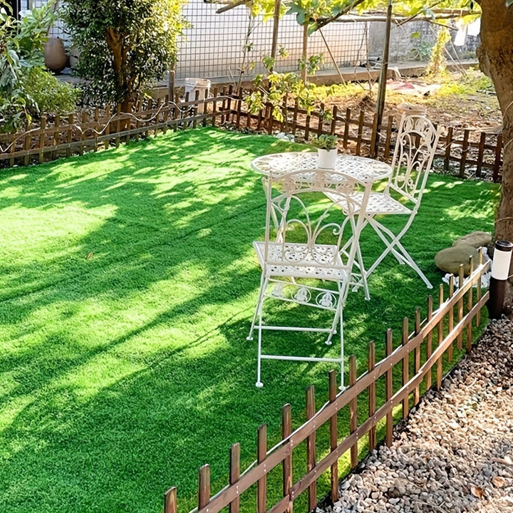 1 Rollo/2 Roldos de Césped Artificial para Bodas, Fiestas, Balcones, Patios, Camping - Plástico Duradero, No Necesita Riego ni Recorte, 6.60 pies/3.32 pies, Aspecto Natural y Mantenimiento Fácil, Decoraciones de Césped al Aire Libre, Verde de Fiesta, Cés