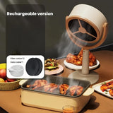 Nueva ventilador de absorción de rango completo para mesa, recargable por USB, mini desventilador de escritorio, montable en pared y colgante, eliminación de humo ilimitada, electrodoméstico esencial para cocina.