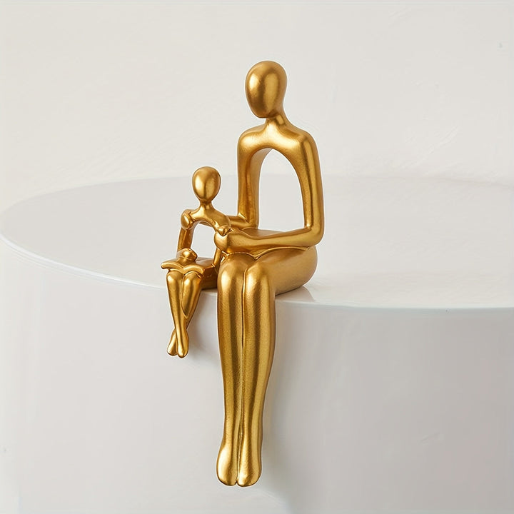 1 pieza de Figurita de Arte Abstracto en Posición Sentada, un Lujo y Ornamento de Alta Gama Pequeño para el Salón, Entrada de la Casa y Armario de TV, Hecho de Materiales de Alta Calidad.