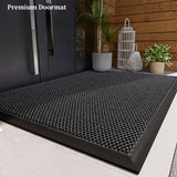 Tapete de entrada de PVC premium, alfombra antideslizante para interiores y exteriores, tapete de bienvenida duradero y de lujo para hogar y uso comercial, fácil de limpiar solo con lavado a mano