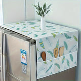 1 cubierta multifuncional para secadora, resistente al agua y aceite, fácil de limpiar, plástico blanco, diseño sencillo, control efectivo de polvo, con bolsillo lateral, gran capacidad de almacenamiento, repuesto para secadora