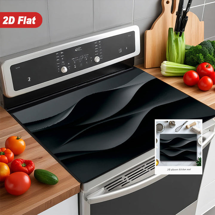 1 pieza Cubierta de Cocina Abstracto Diseño 2D Patrón - 71.12cm x 52.07cm Resistente a Arañazos y al Calor, Fácil Limpieza para Placas Inductoras, Cerámicas y Estufas, Decoración Moderna, Protector de Encimera, Material Easyclean