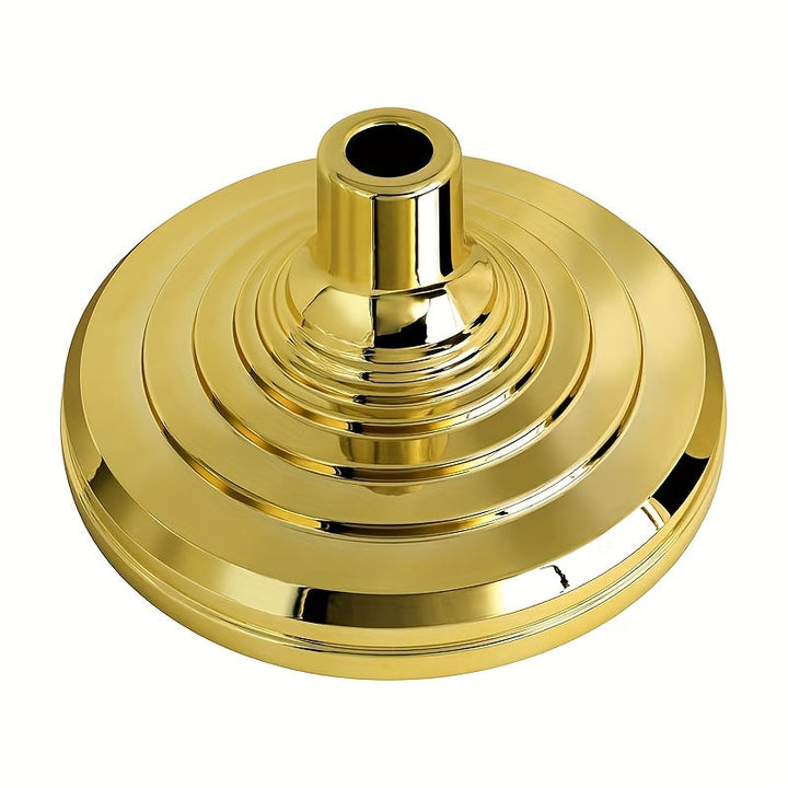 Base para asta de bandera dorada para interiores – ABS plástico resistente, con peso para mayor estabilidad, compatible con astas de 1.3”, 1.1” y 0.9”, ideal para decoración de hogar u oficina