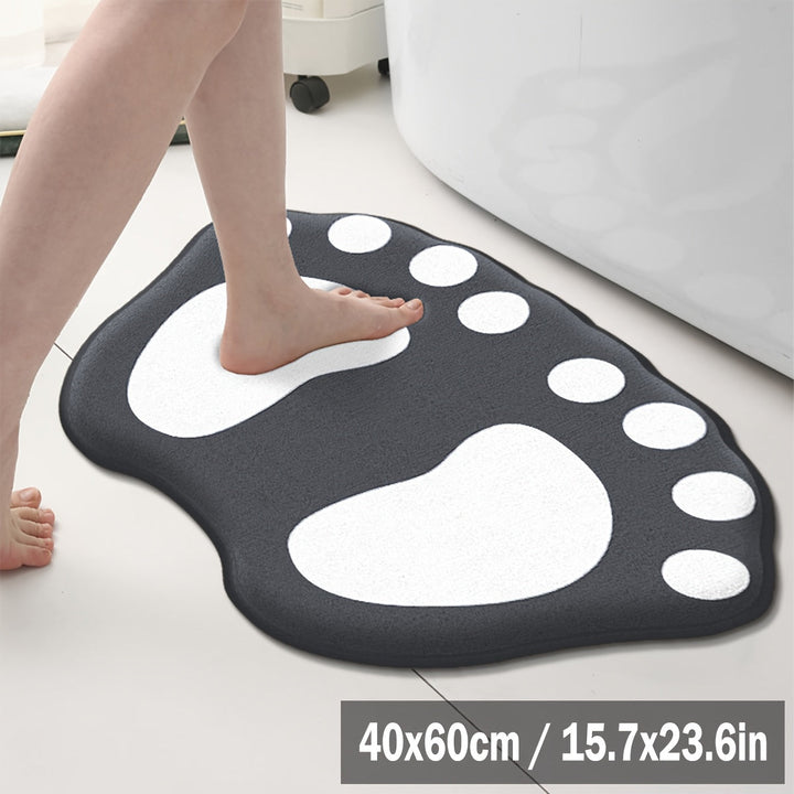 Alfombra de Baño de Forro Polar Engrosada con Dibujos Animados para el Hogar, Alfombrilla Absorbente Antideslizante para la Habitación de Baño