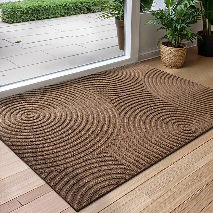 Alfombra de Puerta 1pc, Alfombra Redonda para la Entrada, Tapetes Antideslizantes y Absorbentes Lavables para la Puerta Principal Interior, Decoración de Primavera y Navidad