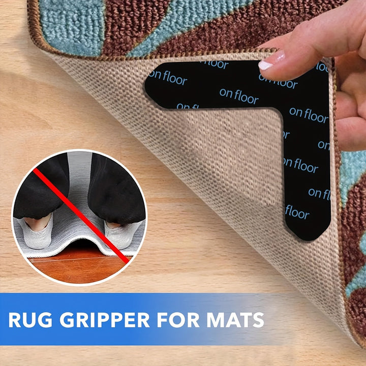 Fijadores de alfombra con super adhesividad - Cinta de alfombra anti-curvatura, 4/8/12/20pcs de doble cara antideslizante reutilizable Alfombra parada, alfombrilla de alfombra lavable para pisos de madera, pisos de baldosas, alfombras, esterillas, pared