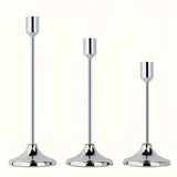 3 piezas de elegantes candelabros de metal, acabado dorado y oro rosa, decoración multiocasión para mesa festiva - Perfecto para Navidad, Halloween, Pascua, Hanukkah, Acción de Gracias, bodas, banquetes, fiestas, decoración del hogar y hoteles, duradero,