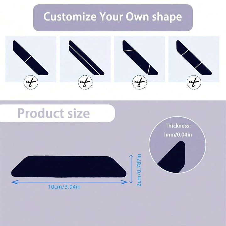 Pegatinas Antideslizantes para Alfombras | Paquete Multi de Cintas de Agarre de PVC para Áreas | Sujetadores de Esquina Seguros para Pisos de Madera | Ideal para Dormitorio, Oficina y Uso Doméstico | Fácil de Pegar y Despegar | Duradero en Negro con Supe