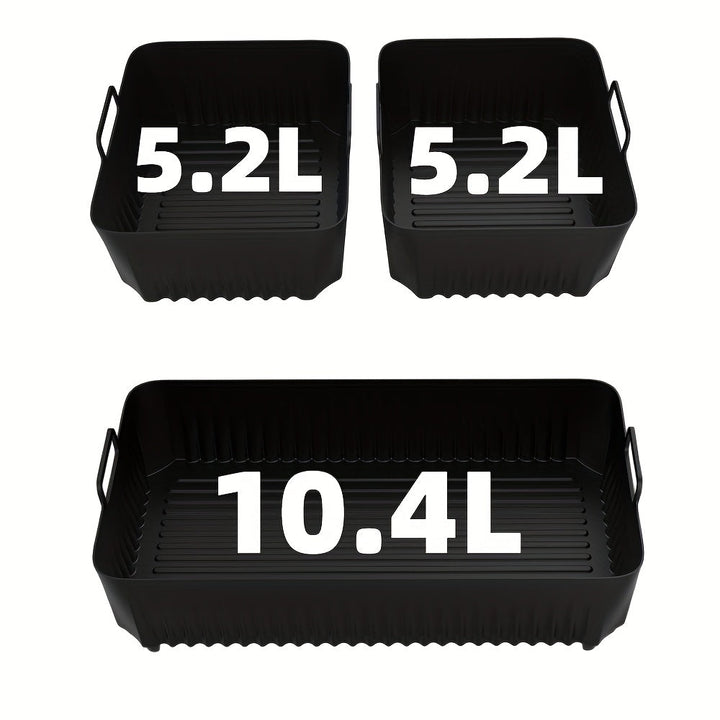 3 unidades de forros de horno de aire de silicona, bandejas de hornear reutilizables antiadherentes, compatibles con Ninja AF500, accesorios de cocina duraderos y sin olor