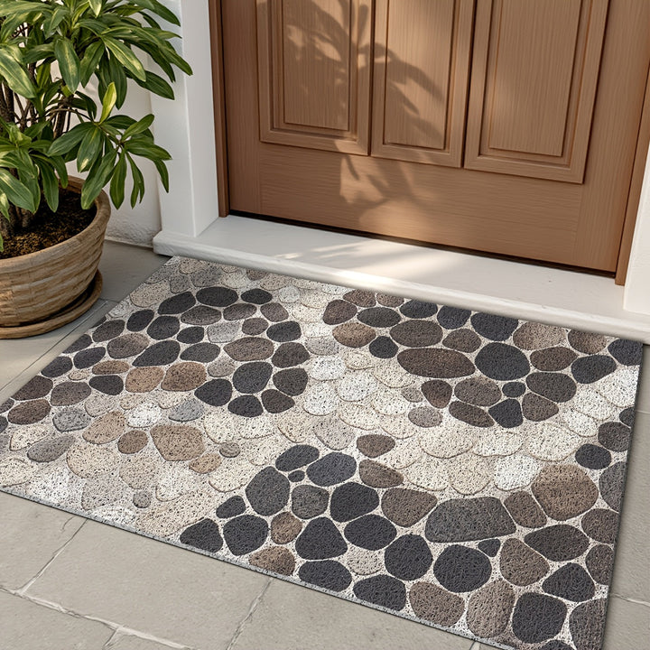 1 unidad de Alfombra de Entrada de Impresión de Patrón de Piedra Alfombra de Entrada Resistente al Desgaste Alfombra de Entrada para Pasillo de Entrada Pasillo Alfombra Antideslizante Decoración para el Hogar Decoración de Primavera Decoración de Otoño