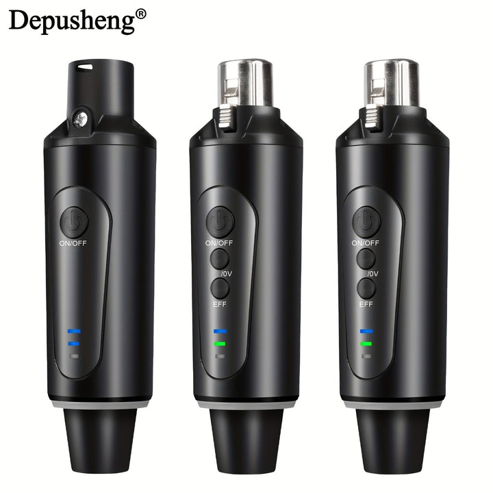 Sistema de Micrófono Inalámbrico DEPUSHENG, Transmisor y Receptor XLR Inalámbricos para Micrófono Dinámico, Mezclador de Audio, Sistema de PA