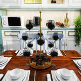 Soporte de hierro colgado para vajilla con bandeja para cocina, bar y restaurante - Acabado barnizado, clasificado para vajilla, estantería colgante de decoración para el hogar para fiestas y banquetes, 1 juego