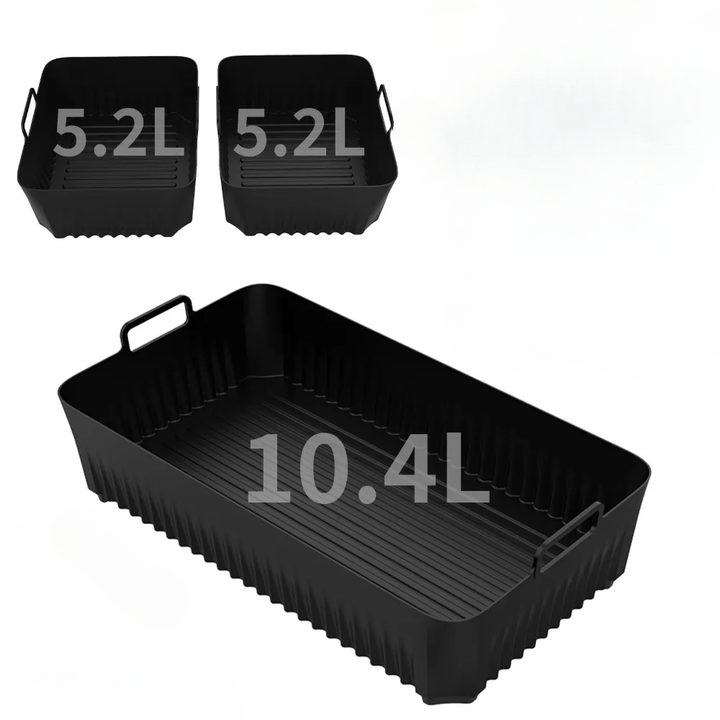3 bandas para freír, adecuadas para Ninja AF500, bandeja de cestilla reutilizable para horno, bandeja de horno de silicona antiadherente