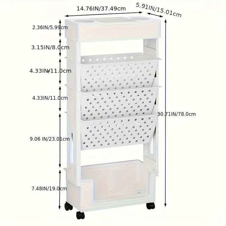 Organizador de Escritorio Versátil con Ruedas - Estantería Lateral Desmontable y Almacenamiento de Archivos, Ideal para la Oficina, la Escuela y la Organización del Hogar