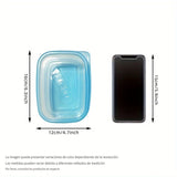 10pcs Contenedores de Almacenamiento de Alimentos de Plástico Transparente con Tapas Azules - Apilables, Reutilizables, Perfectos para la Organización de la Cocina - Ideales para Granos, Carne, Frutas, Verduras - Apto para Lavavajillas y Microondas