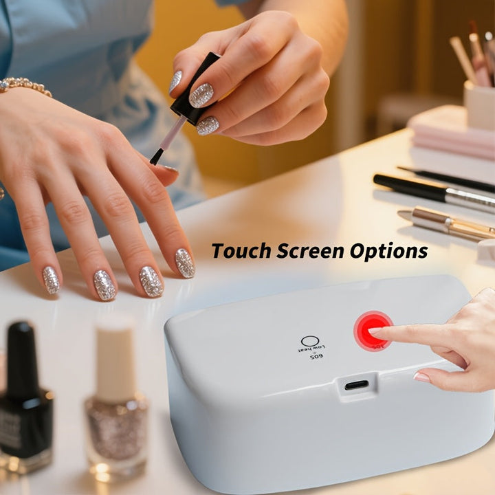 Linterna LED portátil para manicura, operación táctil, con 12 luces LED, 2 modos de temporización (30s, 60s), ideal para pulido y curado de gel, incluye cable USB universal