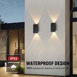 Luz LED para pared, cuerpo de lámpara de aluminio, 2W, voltaje AC85-265V, para interiores, dormitorio o iluminación exterior