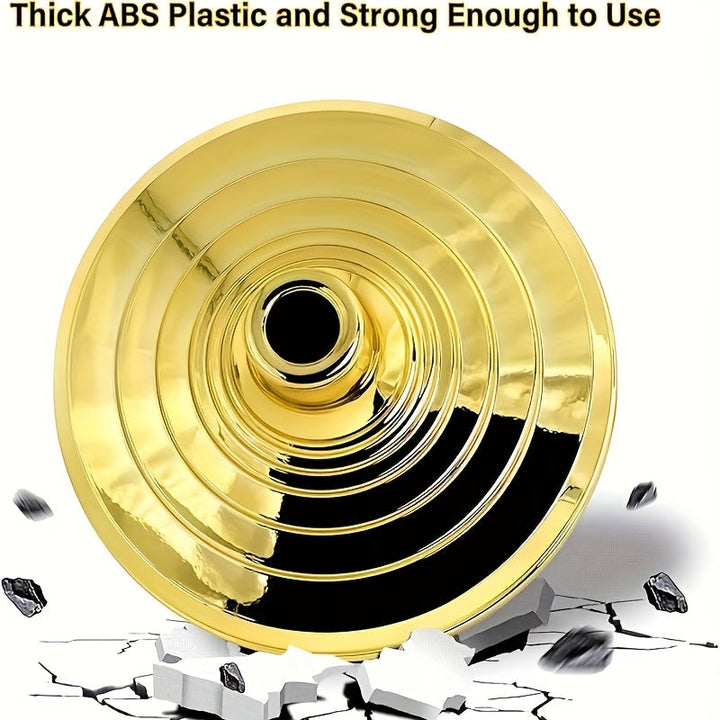 Base para asta de bandera dorada para interiores – ABS plástico resistente, con peso para mayor estabilidad, compatible con astas de 1.3”, 1.1” y 0.9”, ideal para decoración de hogar u oficina