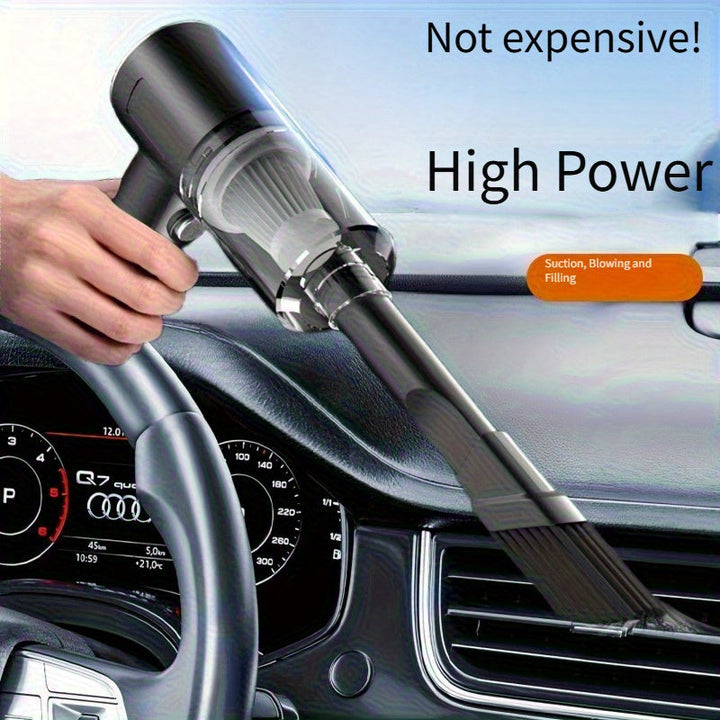 1 unidad, versión mejorada, aspiradora inalámbrica portátil de mano con succión ciclónica, recargable y potente, para auto, oficina y hogar