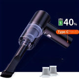 1 unidad, versión mejorada, aspiradora inalámbrica portátil de mano con succión ciclónica, recargable y potente, para auto, oficina y hogar