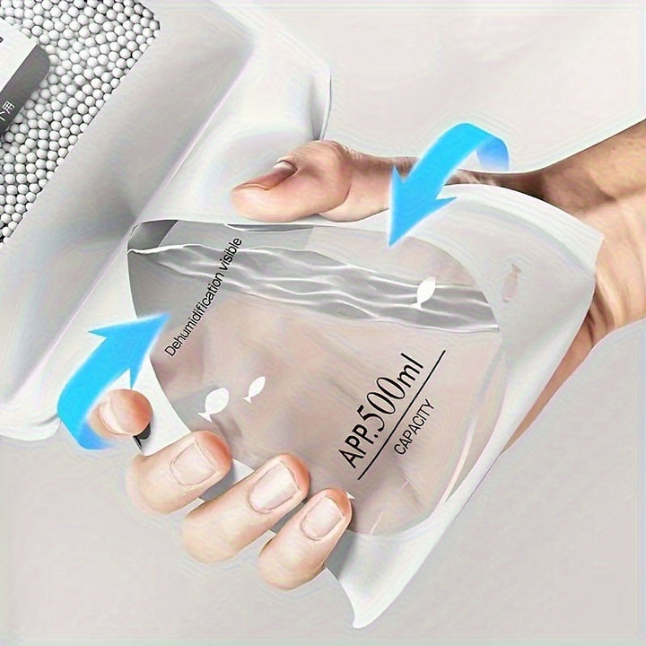 Bolsa de absorción de humedad colgante 3 en 1 + deshumidificador suspendido + agente de secado para armario de dormitorio y baño, paquete de humedad de secado rápido y duradero, diseño colgante sin taladro | Seguro y