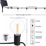 LUCES DE CADENA PARA EXTERIORES DE PANEL SOLAR