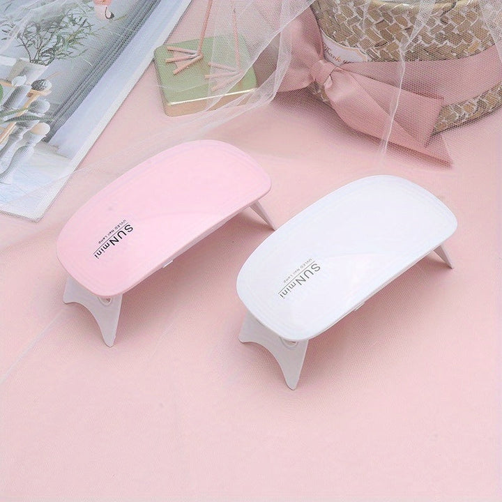 1/5/10pcs Lámpara Secadora de Uñas - Luz Plegable Portátil para Secado Rápido, Alimentada por USB con Adaptador, Rosa y Blanca, Para Uso en Casa y Salón, Cuerpo Ligero de Plástico, Diseño Compacto, Construcción Duradera, Manicura DIY