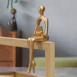 Figura Única de Pensador Abstracto de Inspiración Nórdica - 1pc, Artesanía Exquisita en Resina, Decoración Versátil para Interiores/Exteriores para Estantería, Sala de Estar o Entrada, Añade un Toque de Sofisticación y Inicia Conversaciones