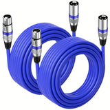 2 Paquetes de Cables XLR de 6.1 metros, Cable XLR Macho a Hembra de 3 Pines para Micrófonos, Mezcladores y Altavoces, Compatible con Microfónicos y Más