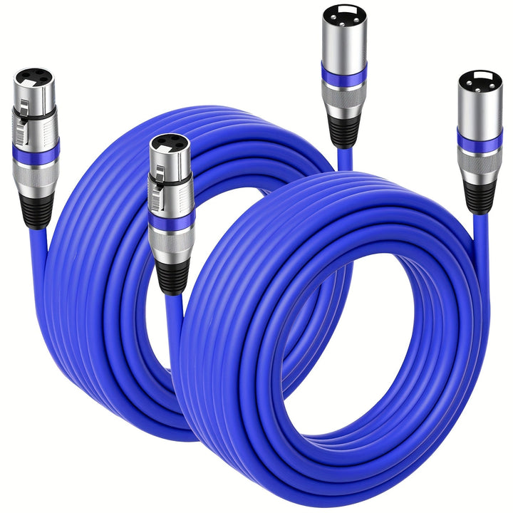 2 Paquetes de Cables XLR de 6.1 metros, Cable XLR Macho a Hembra de 3 Pines para Micrófonos, Mezcladores y Altavoces, Compatible con Microfónicos y Más