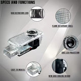 2 piezas luces de proyección para AUDI A4L, A6L, A3L, A5, A8L, Q2, Q3, Q5L, Q7 - Luces de puerta y focos radium 12-24V fáciles de instalar - Accesorios de alto brillo