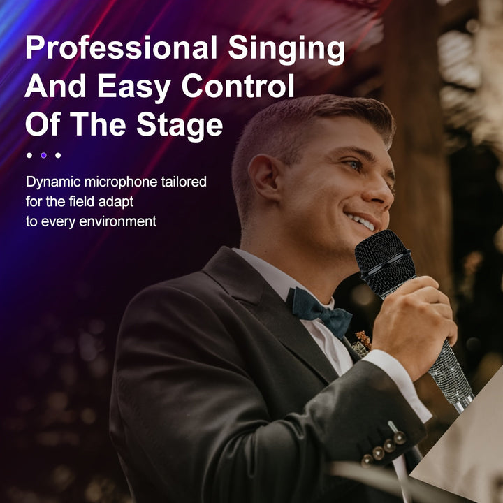 Microfono Dinámico Blink Blink para Cantar Karaoke, Microfono Vocal con Cable para Karaoke, Micrófono de Mano para Espectáculos con Cable, Micrófonos para Altavoz con Interruptor ON/Off