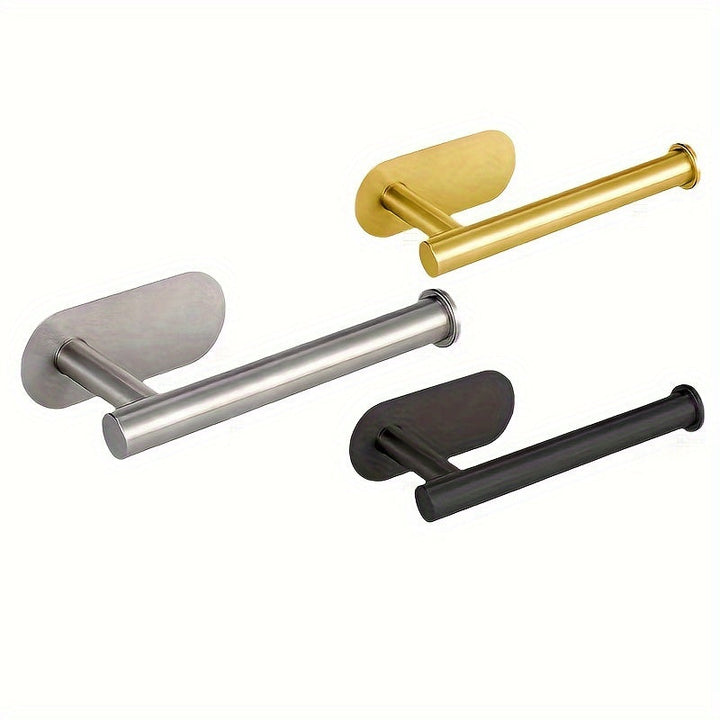 [Acero Inoxidable Negro Portarrollos] Portarrollos de Pared de Acero Inoxidable Negro - Estante de Almacenamiento de Película Adhesiva, Portarrollos de Papel Higiénico, Portaservilletas, Accesorio de Baño