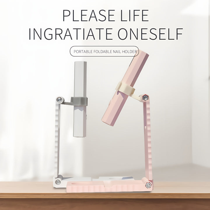 Linterna LED 2 en 1 para Uñas con Soporte - Recargable USB, Luz Portátil para Uñas y Pies, Incluye Pantalla LCD, Opciones Blanco y Rosa, Diseño Multifuncional sin Cable, Accesorios para Gel