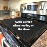 Funda de silicona extra grande para hornos, 28" x 20" (71,12" x 50,8"), resistente al calor, antideslizante, protector ideal para hornos eléctricos y encimeras de vidrio, perfecto para autocaravanas y cocinas, negro/gris.