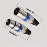 Conectores XLR de 3 pines JYFT, macho a hembra para micrófono de audio, enchufe DMX, compatible con ATX de 20 pines redondo, cable Ethernet categoría 8, sin batería requerida