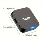 TX1 Smart Network TV Box con Procesador de 4 Núcleos, Ultra HD 4K@60Hz, Android 10.0, WiFi6 Dual-Band, 1GB+8GB RAM, Baja Latencia, Soporte Multilingüe – Centro de Entretenimiento en Casa