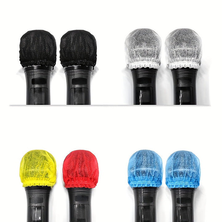 Cubierta Desechable de Banda Elástica para Micrófono - Ajuste para Micrófonos de Mano, Multicolor, Nylon, 20/60pcs