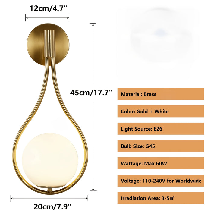 Lámpara de pared estilo moderno de mediados de siglo, acabado dorado en latón antiguo, luz de pared para espejo, sala, dormitorio, porche o gabinete, lámpara de pared retro