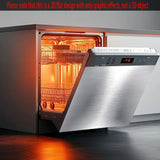 1 pieza, cubierta de imán para lavavajillas de textura metálica resistente al calor, 23,03 x 25,59 pulgadas, fácil de limpiar, no requiere electricidad, ideal para decoración de electrodomésticos de cocina, accesorios para lavavajillas