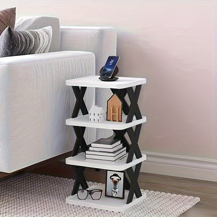 Zapatero alto y estrecho, organizador de zapatos para entrada, zapatero sólido ahorrador de espacio, ideal para armarios, puertas, garajes, salones, nuevo zapatero pequeño y delgado para entradas, gabinete de zapatos sencillo para hogar