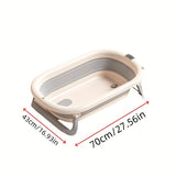 Bañera plegable y set de lavado - Ahorra espacio, alta capacidad de carga, diseño deformable para fácil almacenamiento, ideal para experiencia SPA en casa, set de experiencia spa | Baño minimalista | Material fácil de limpiar, accesorios para baño