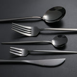 Juego de Cubiertos de Acero Inoxidable con Espejo, 30 Piezas, Apto para Lavavajillas, Ideal para 6 Personas, Incluye Cuchillos, Tenedores y Tenedores de Postre, Colección Duradera para Cocinas Hogareñas y Restaurantes