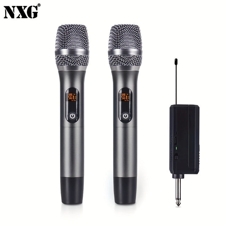 Sistema de Micrófono Inalámbrico Profesional NXG - Portátil, Alcance de 160 pies para Karaoke, Bodas, DJs, Fiestas, Discursos y Uso en Aulas con Control de Volumen, Conector de 3.5mm, Batería Recargable