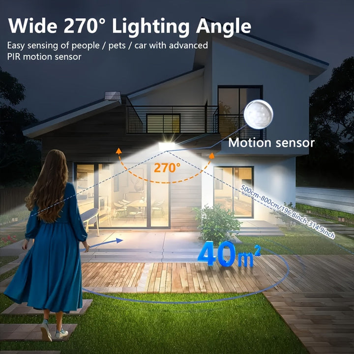 Arreglo Solar de Seguridad Industrial 106LED 3000LM con Estroboscopio y Detección Automática | Cableado de Alta Capacidad de 279.4cm + Hub de Control sin varillas para Iluminación Perimetral/Depósitos de Vehículos